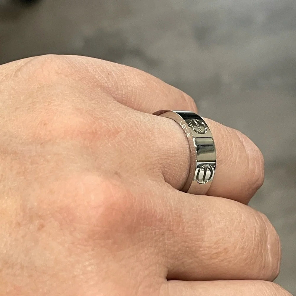 NEW CLASSIC MODEL SCREW RING LOVE BAND RING - Picture 12 of 15